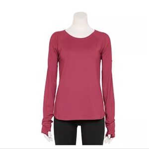 Tek Gear Adaptive Long Sleeve Performance Tee Color: Deco Sangria, LARGE (EUC)